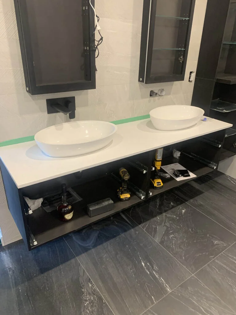 Bathroom plumbing rough in